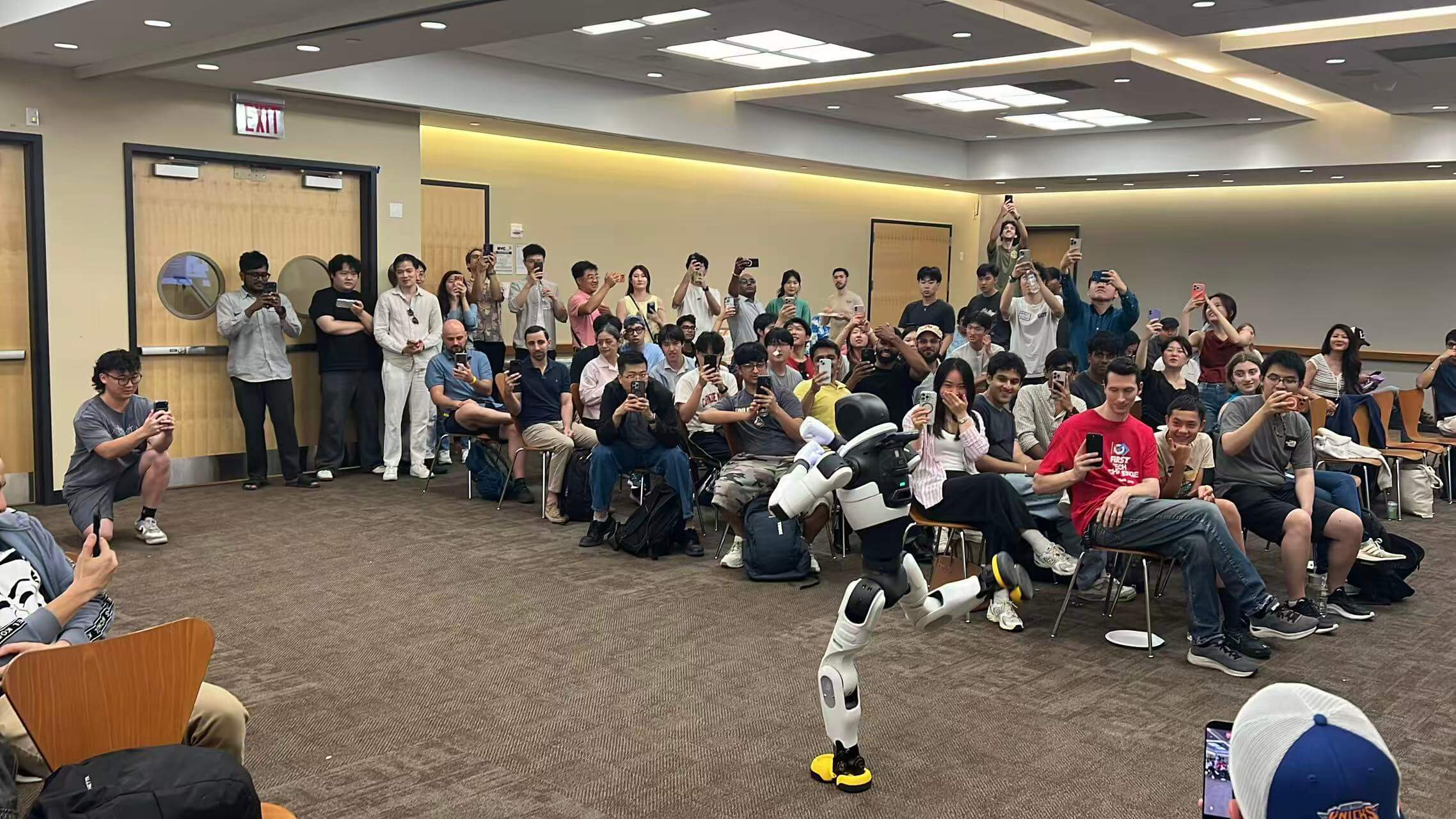 Robot live performance at an event